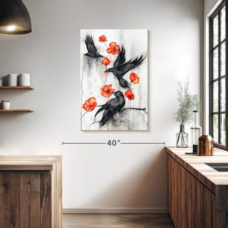 Brampt Ravens, 39" H x 26" W
