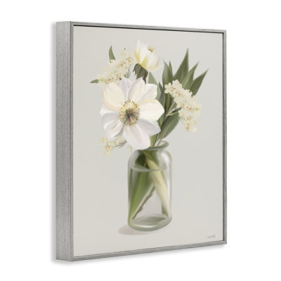 Vase de fleurs printanières encadré, estampe numérique, design par House Fenway