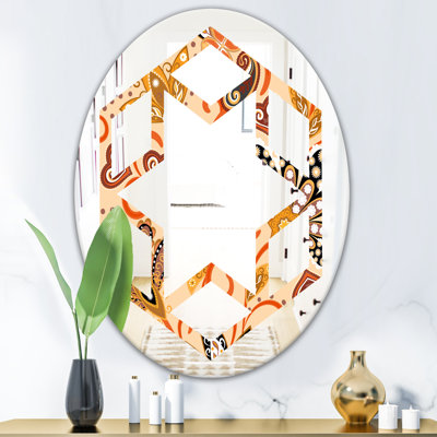 Miroir mural indien sans cadre Indian Batik III