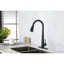 Robinet de cuisine noir mat moderne avec bec rétractable, acier inoxydable, poignée simple, robinet d'installation simple, cuivre, style, facile-40244796