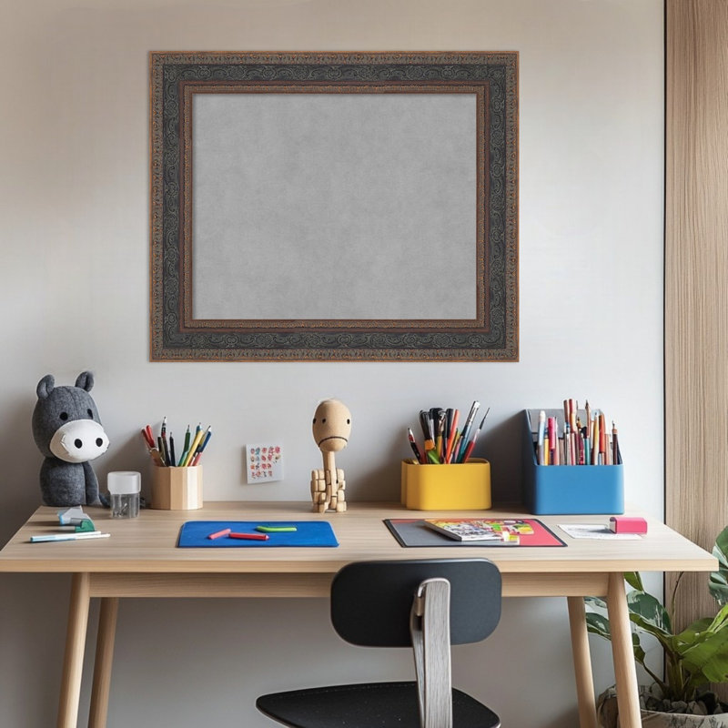 Tableau magnétique encadré bronze vieilli Attic - Tableau magnétique, tableau d'organisation, H 21 po x l 25 po