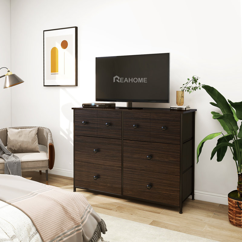 Ojaswi 8 Drawer 104.1Cm W Dresser, Espresso