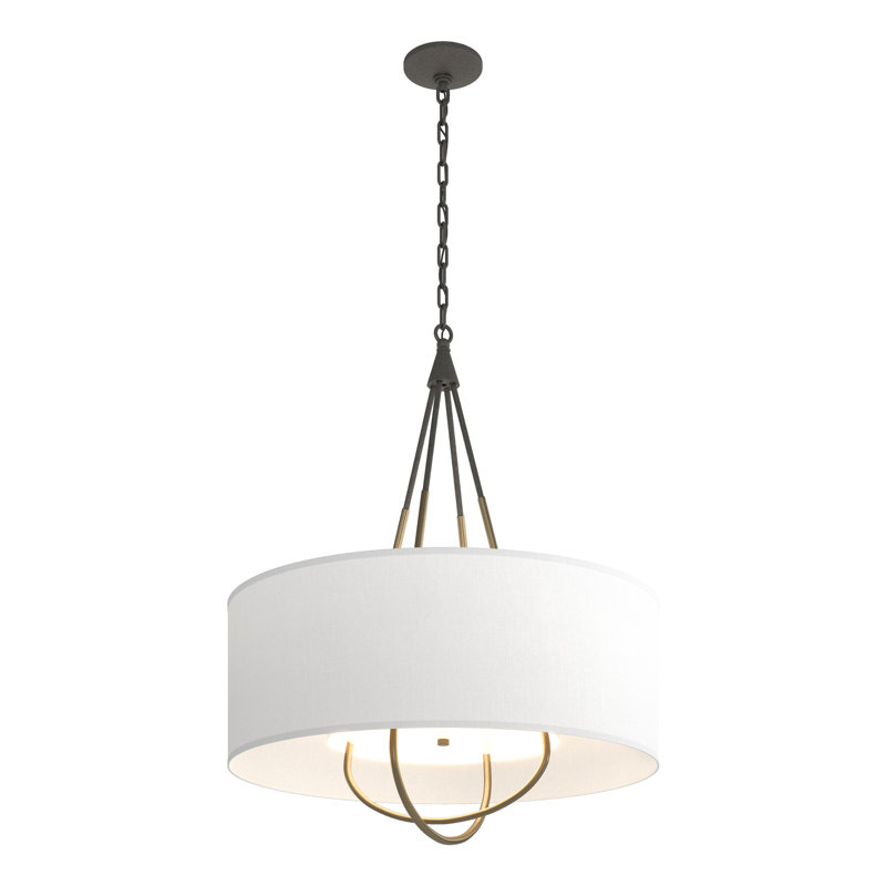 Loop 4 - Light Chandelier, Soft Gold, Natural Anna, Natural Iron