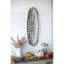 Art mural en métal 12,5 "x 3" x 37,5 "avec motif de grille