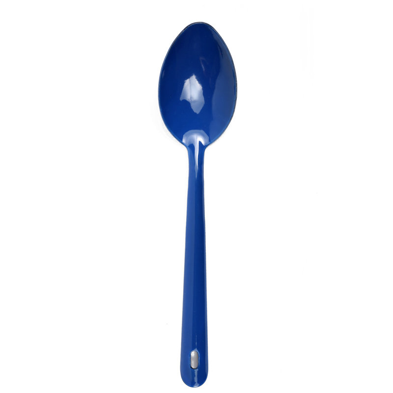Crow Canyon Enamelware Pacifica Large Serving Spoon, Medium Blue