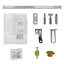 18 po X 84 po Porte pliante en vinyle blanc uni avec trousse de quincaillerie