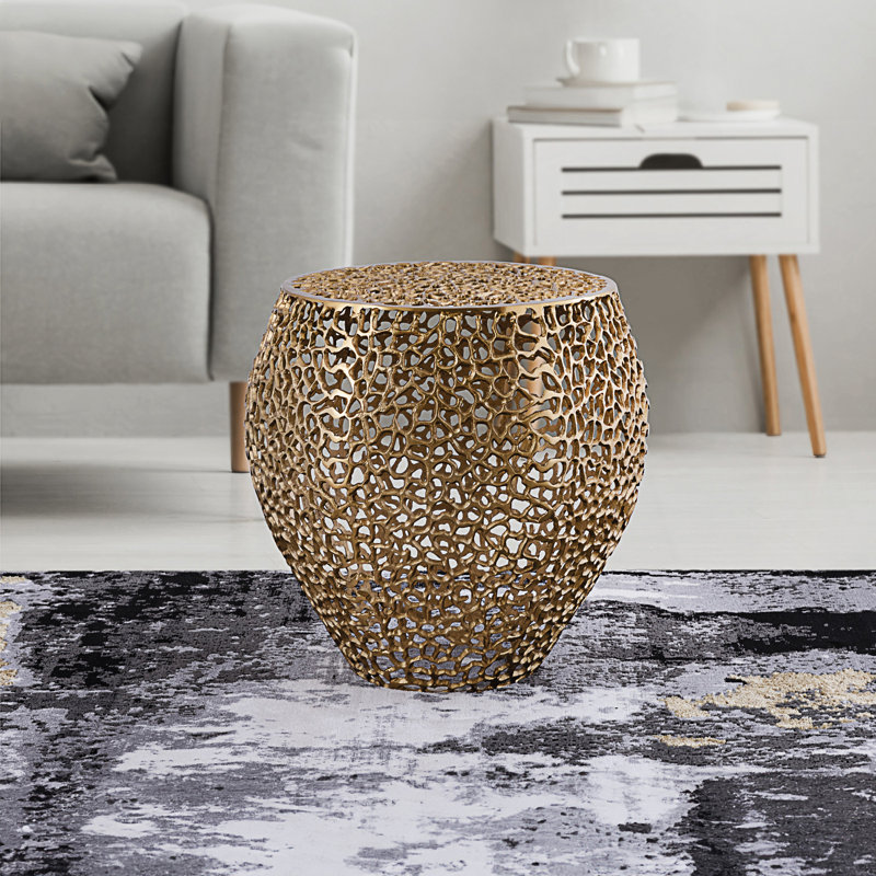 Table d'appoint Sleek Design, Doré
