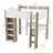 Full Size Loft Bed Complete With Shelving Units, Clothing Rods, And Work Area-1511569038
