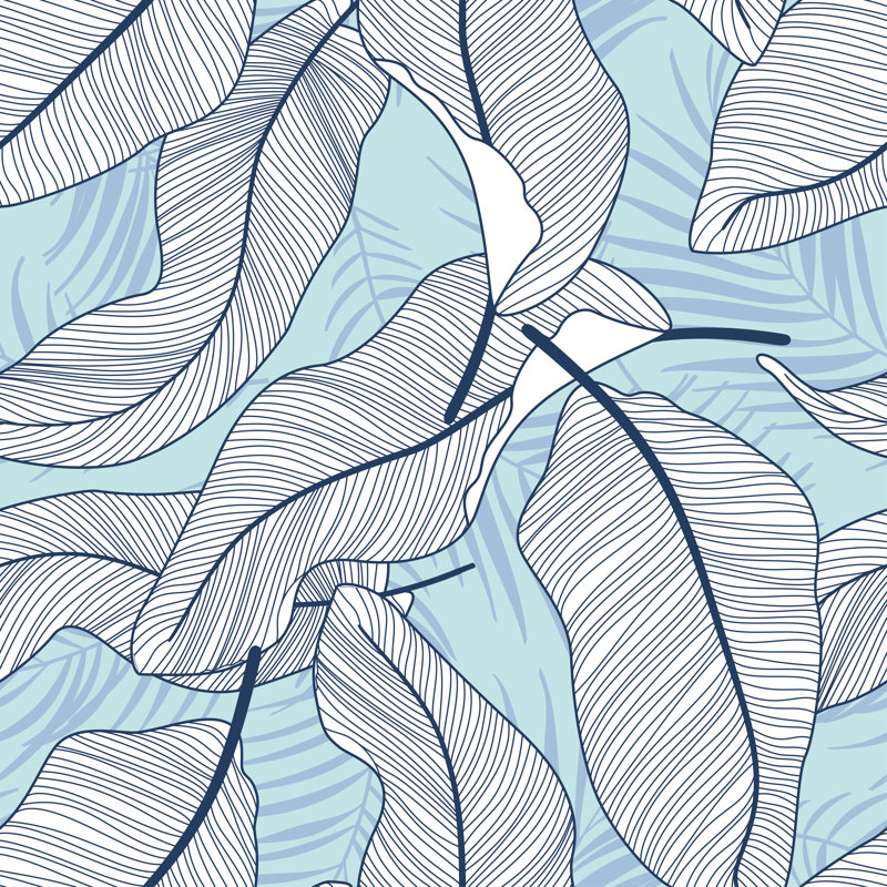 Floral Seamless Pattern With Leaves by Konmesa - Wrapped Canvas Print, 76cm H x 76cm W x 3.8cm D