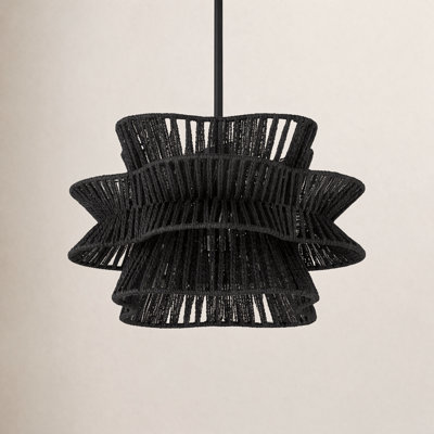 Towne 1 - Light Dimmable Woven Rope Pendant