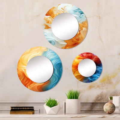 Miroir mural rond en aluminium Bort