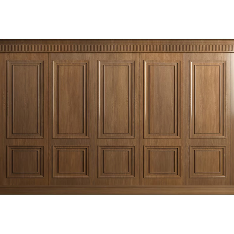 Classic Walnut Wood Panel Wall Mural, 108" L x 96" W