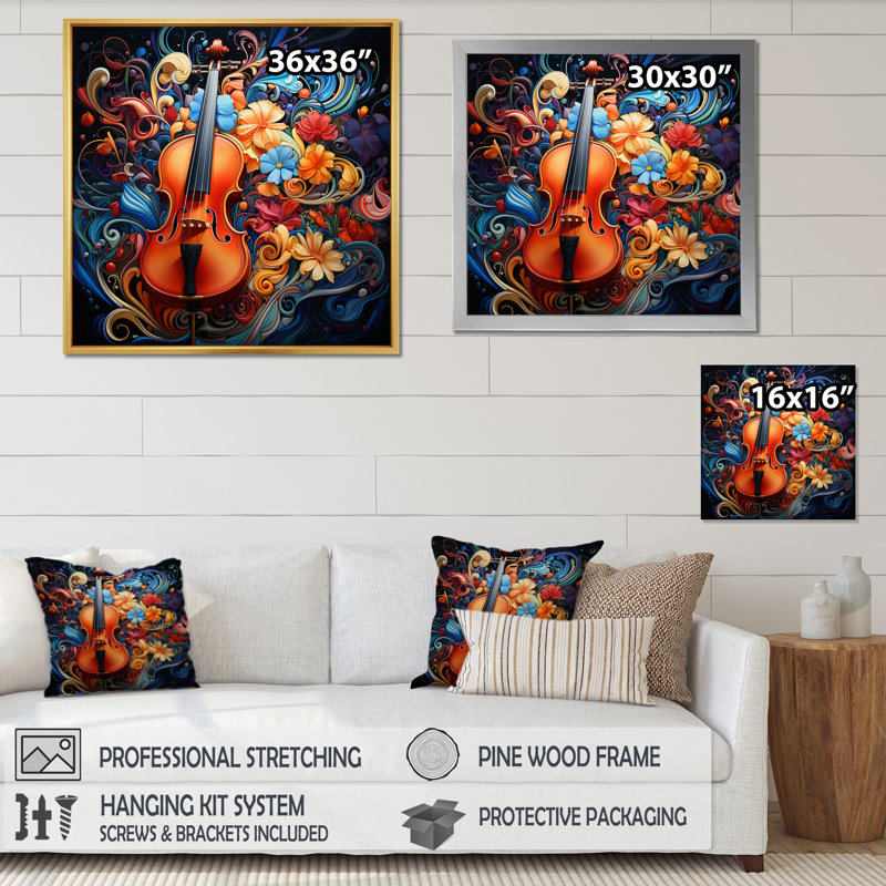 " Opt Chromatic Symphony ", Gold Single Picture Framed, 16" H x 16" W x 1" D
