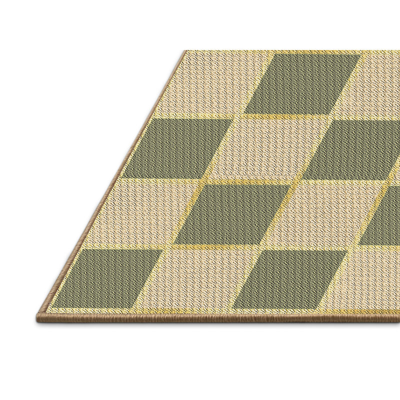 Performance Wool Checkered Indoor Rug, Rectangle 8' x 10'