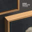 Nuage «Moody Black Modern Minimalist Neutral Artwork» - très grande impression sur toile encadrée-98126577-98126579