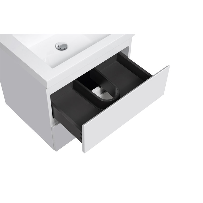 Space-Saving Floating Bathroom Vanity With Stylish Sink And Ample Storage