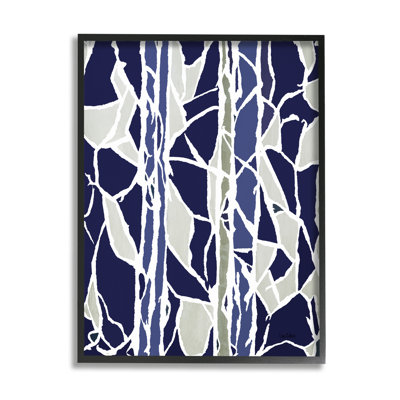 Indigo pierres mosaïque abstraite moderne en verre
