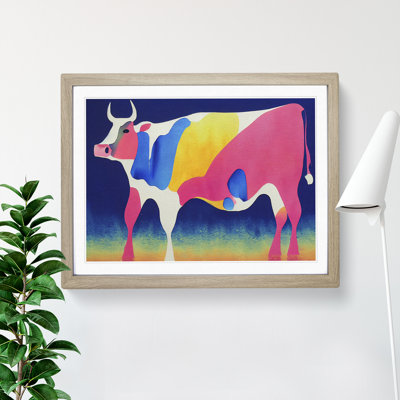 Colourful Cow Vol.7 Abstract - Framed Print
