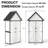 Outdoor Storage Shed with Sloped Roof - Heavy-Duty Metal & Wood Garden Cabinet, Adjustable Shelves, Large Capacity Waterproof Design for Patio, Garage, Backyard (Off White)