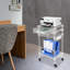 Support pour imprimante à 3 couches en acrylique transparent avec roulettes Power Strip