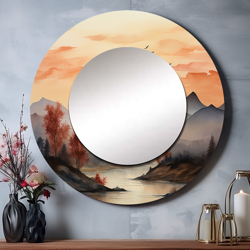 Afrique du sud Serengeti coucher de soleil II - décor mural mural rond, 29 po x 29 po