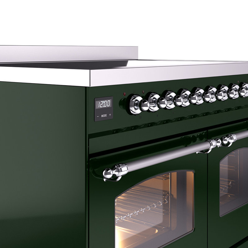ILVE Nostalgie II 40 in Induction Range, Emerald Green/Chrome