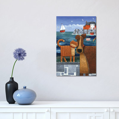 Pets By The Sea by Peter Adderley - Wrapped Canvas Gallery-Wrapped Canvas Giclée