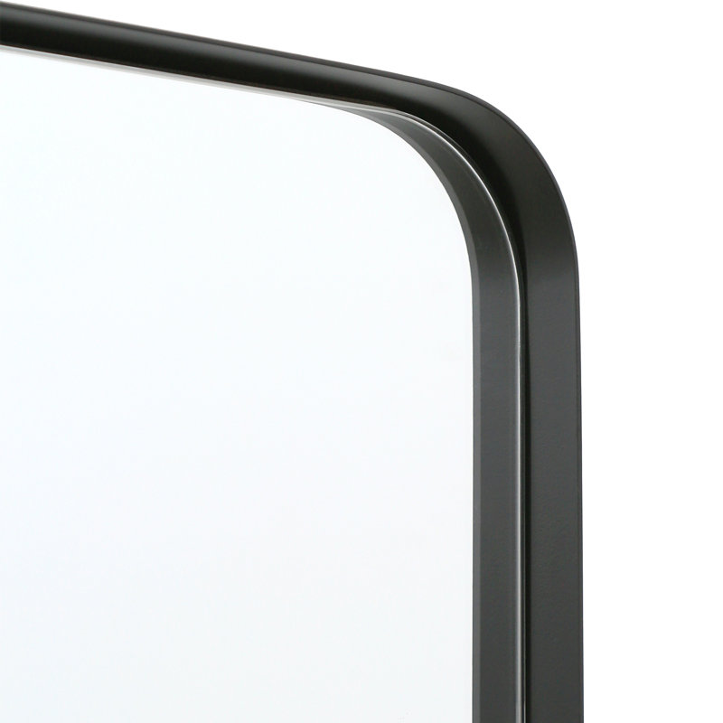 Miroir de salle de bain Duesbury, Noir, 65 po x 22 po