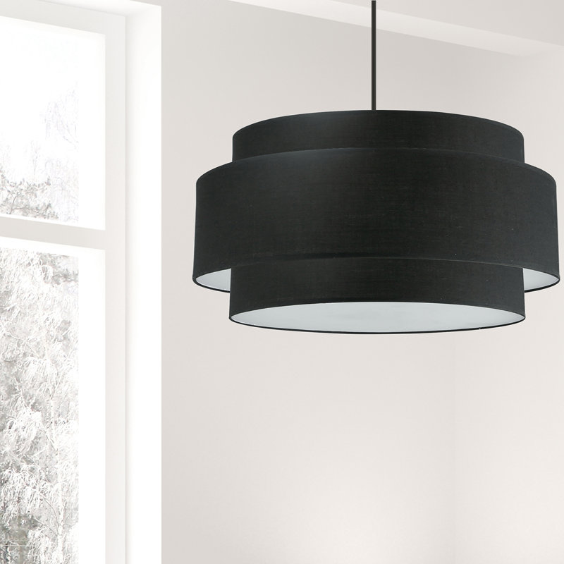 Priya 4 Light Incandescent Chandelier, Black, Black, 14" H x 30" W x 30" D