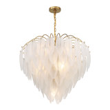 Boa 9-Light Chandelier in Warm Brass by Breegan Jane