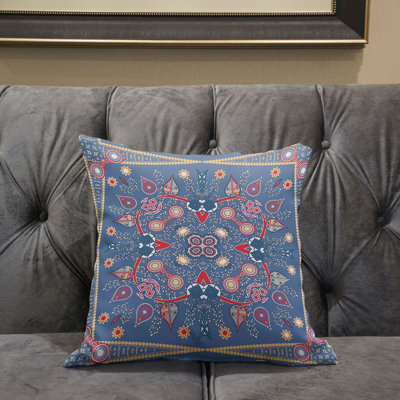Floral Outdoor Reversible Throw Pillow