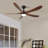 5 Blade Solid Wood 52 Inch Ceiling Fan Light
