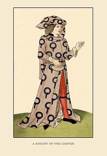 « knight of the garter » par h. shaw, reproduction d’art, H 42 po x l 28 po x P 1,5 po