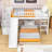  Stairway Twin Over Twin Wooden Bunk Bed With Convertible Slide And Ladder-1888289187