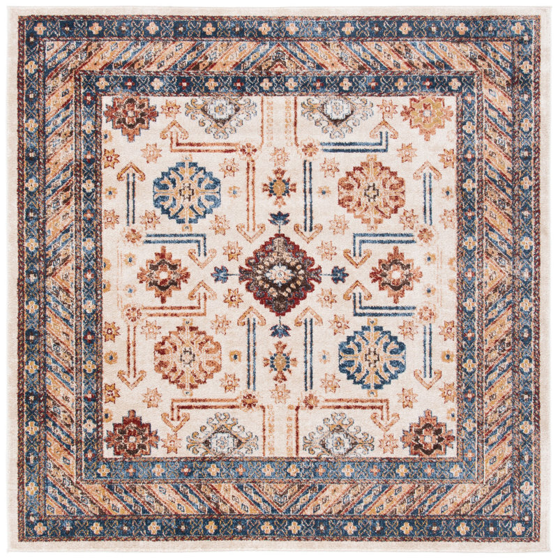 Bijar Performance Oriental Rug, Square 6'7"