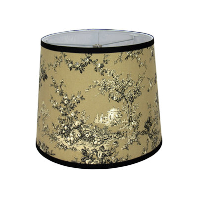 Abat-jour tambour en coton brun