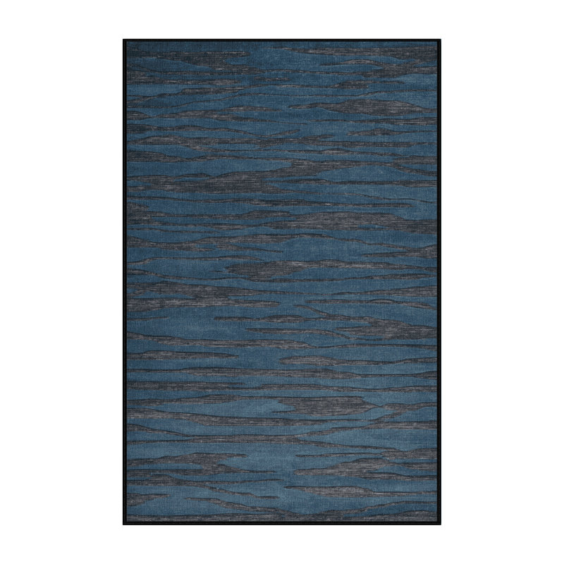 Tapis abstrait gris lavable à la machine, Rectangulaire 2 pi x 3 pi