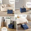 Banc repose-pieds en velours avec rangement amovible Nestl-132127316-132127319