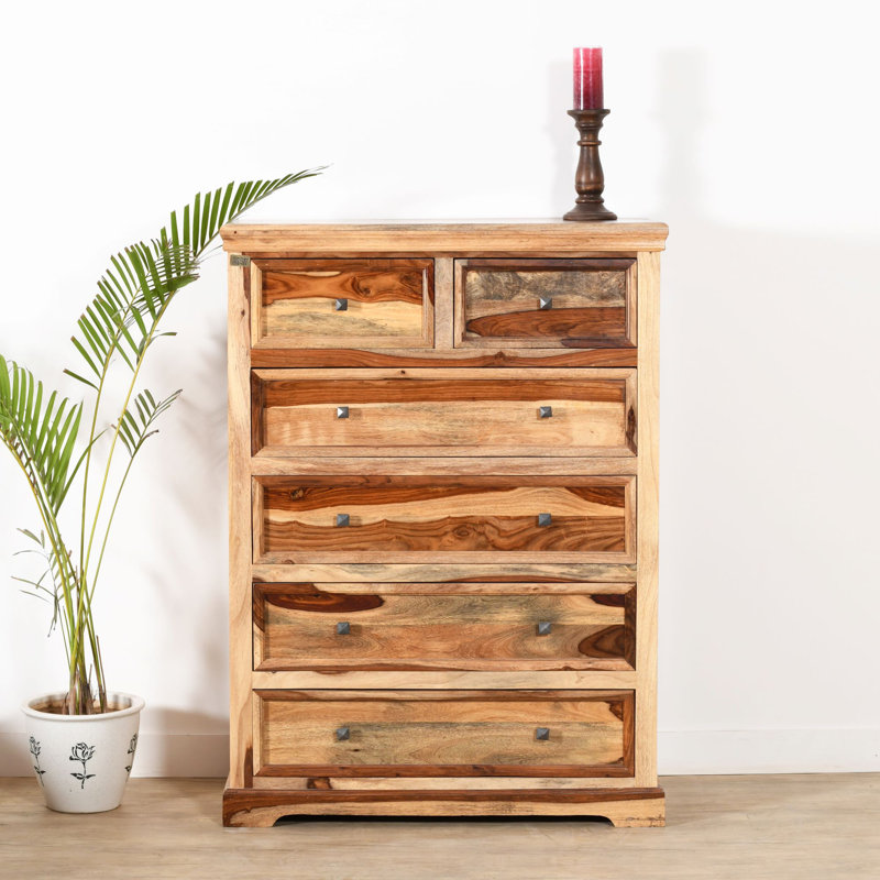 Solid Wood 95cm W 6 - Drawer Chest of Drawers
