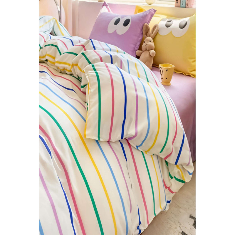 100% Cotton Ranforce Double Quilt Cover Set, Lilac | 79 x 79 inches Duvet Cover & 31.5 x 31.5 inches Pillowcases (2 Pieces) | Machine Washable, 145 Thread Count, Button Closure | Soft & Durable Bedding for a Cozy Bedroom