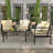 Ocanas 4 - Person Patio Conversation Set with Cushions