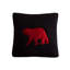 Édredon rouge et noir très grand - et rembourrage de fibres brossées 6j, l 18 po x l 18 po, coussin rouge + noir, matériau, rembourrage