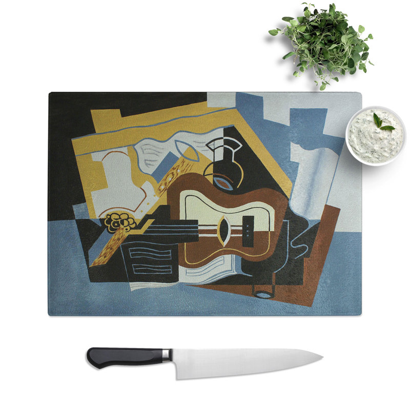 Guitar with Clarinet by Juan Gris Chopping Board, 0.4cm H x 28.5cm W x 39cm L
