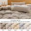 Ensemble de housse de couette en 100% coton délavé à carreaux vichy-122785688-122785690