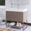 Meuble-lavabo simple 30 po en chêne brun avec surface intégrée
