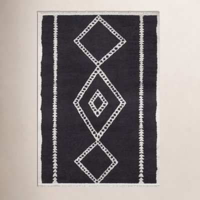 Lange Black White Southwestern Rug