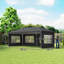 3x6m Pop-Up Gazebo, Garden Gazebo with Removable Walls Grey-135726283