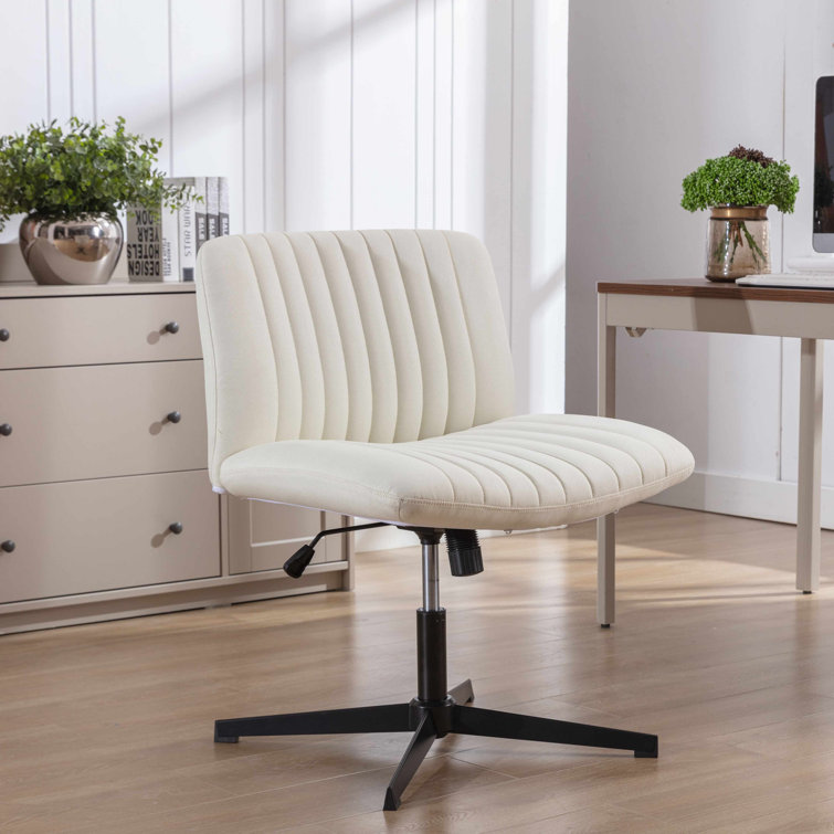 Everly Quinn 25INCH UltraWide Padded Big Armless Swivel Home Office Desk  Chair  Reviews Wayfair