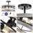 Maderia 3-Light 17.25"W Dimmable Black Metal + Graywash Wood Semi Flush Mount