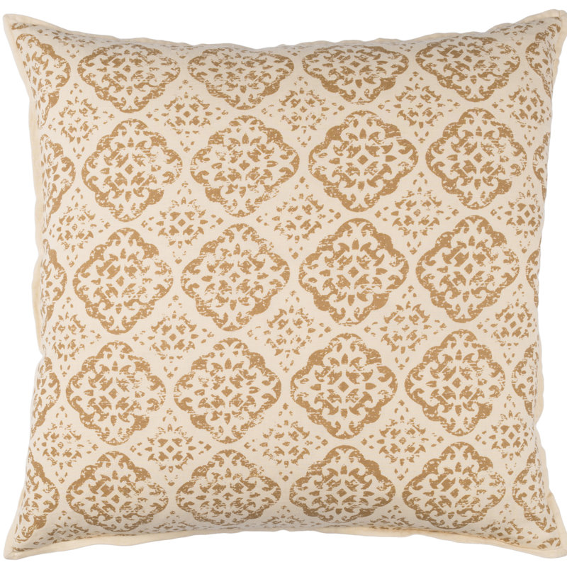 Geometric Linen Pillow Cover, Green, 20" H x 20" W x 4" D